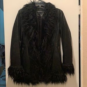 Seeu Faux Fur black jacket size Small